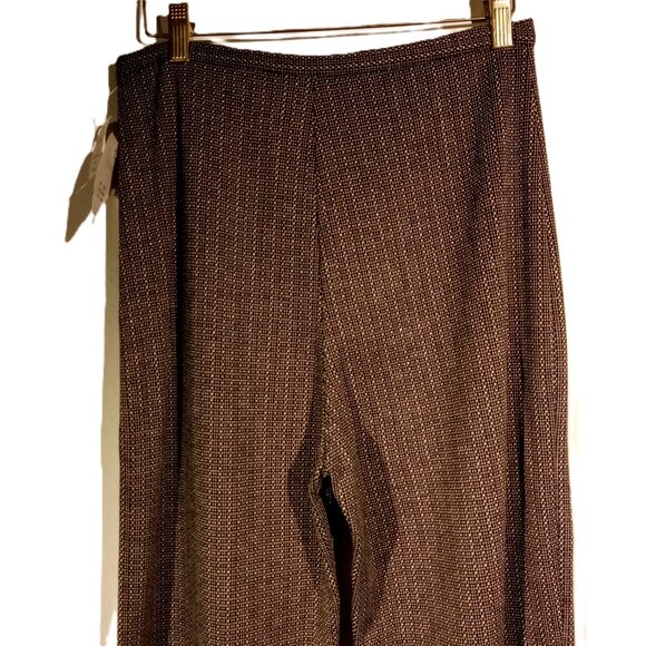 Women's 2 pc suit with Pants sz L Black White print Vintage/Retro NWT Zip Jacket - Picture 11 of 11